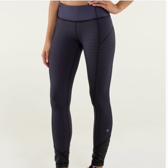 Lululemon Pace Queen Tight Stripe Cadet Blue 6 - Picture 6 of 15